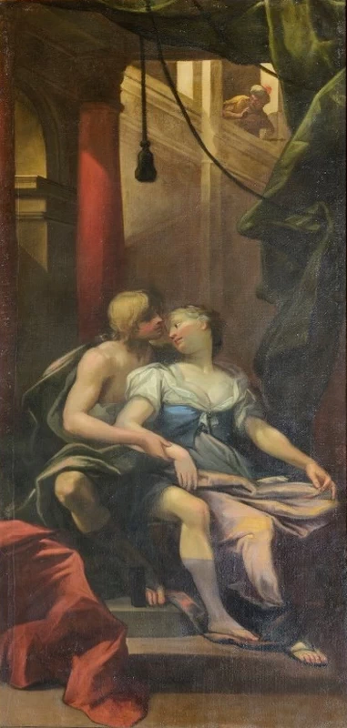 Giovanni Anastasi - Rebecca spiata da Abimelech, Pinacoteca Diocesana (Senigallia)